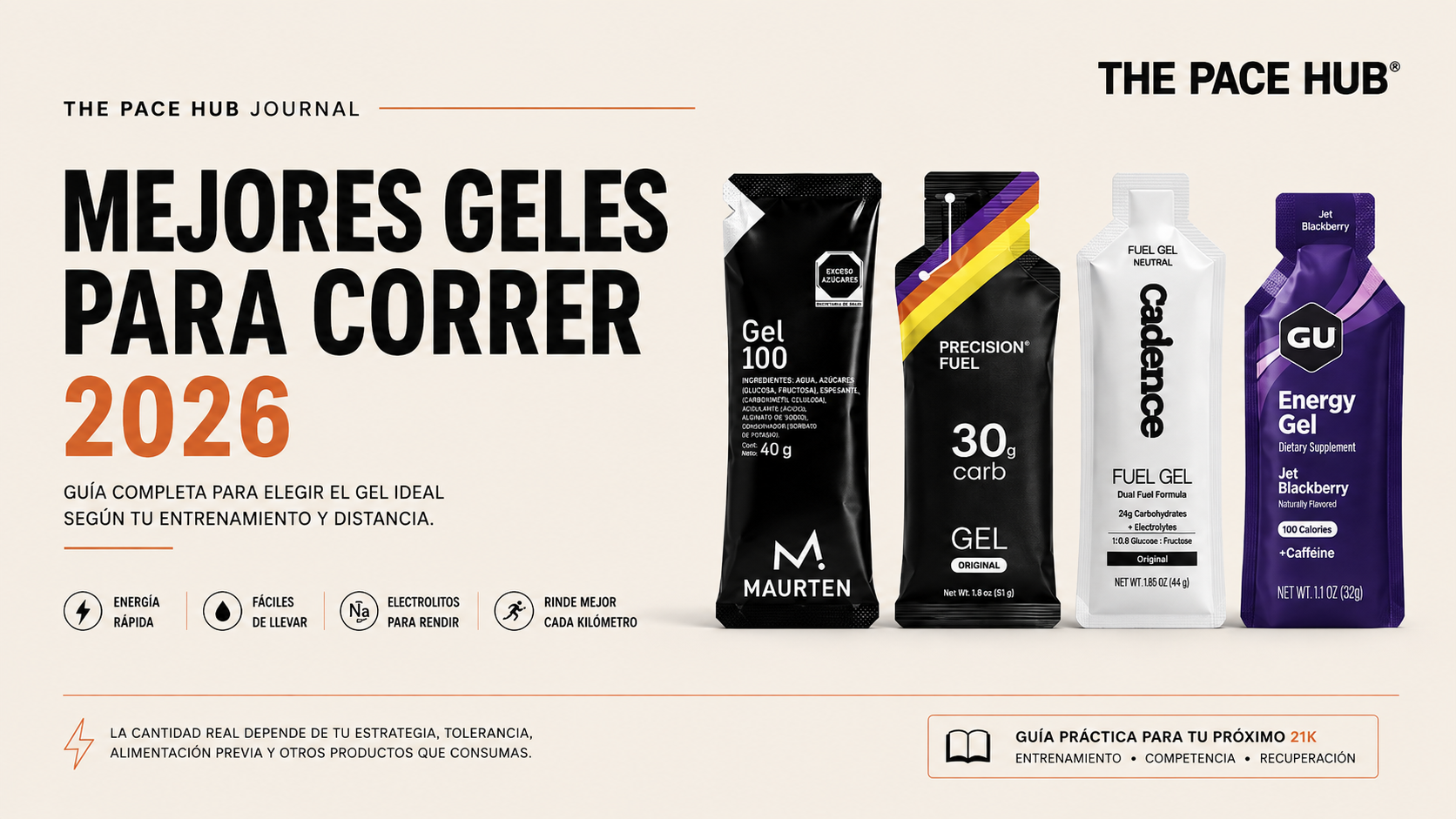 Mejores geles energéticos para correr en 2026: guía completa