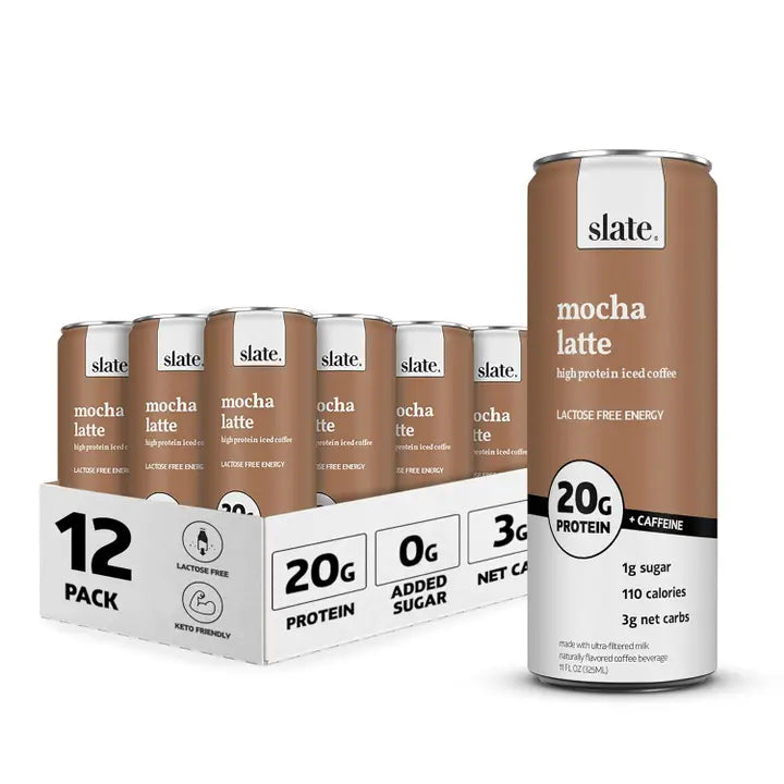 Slate Mocha Latte Protein Iced Coffee 12 Pack
