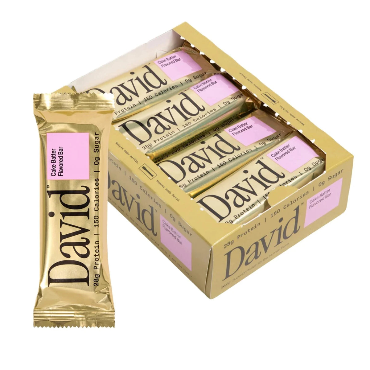 David Protein Gold Cake Batter – Caja 12 Barras