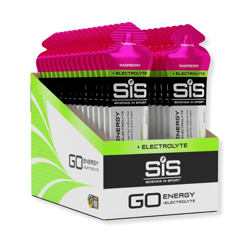 SiS GO Energy + Electrolyte Gel Salted Raspberry – Caja 30 Geles