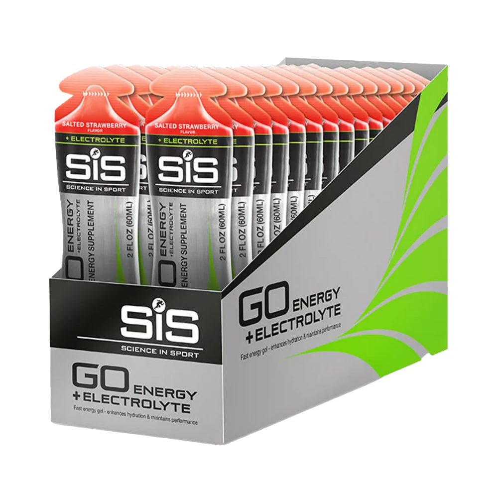 SiS GO Energy + Electrolyte Gel Salted Strawberry – Caja 30 Geles