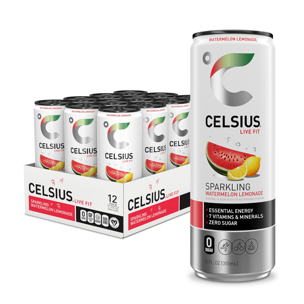 CELSIUS Sparkling Watermelon Lemonade – 12 Pack