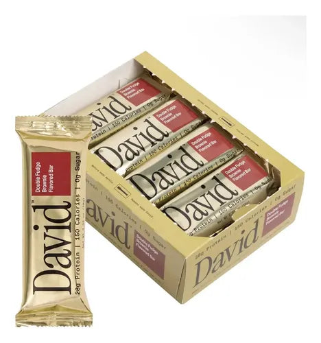 David Protein Bar Fudge Brownie – Caja 12 Barras