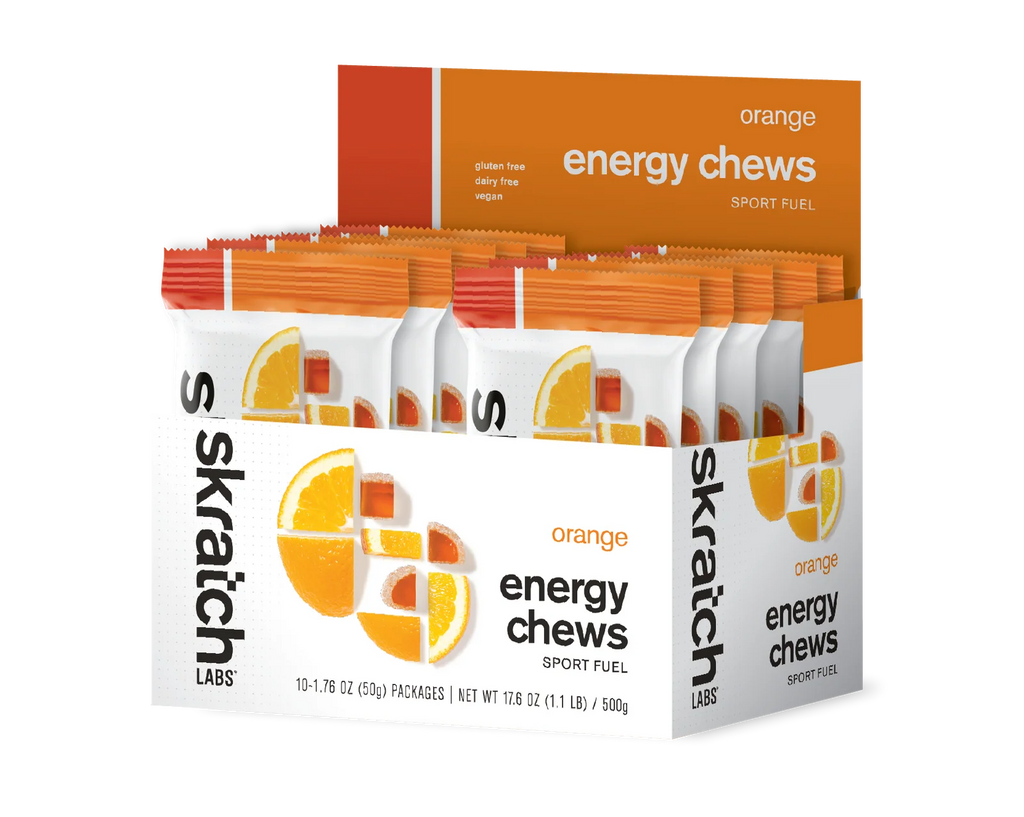 Skratch Labs Energy Chews Orange 50 g — Caja 10 piezas