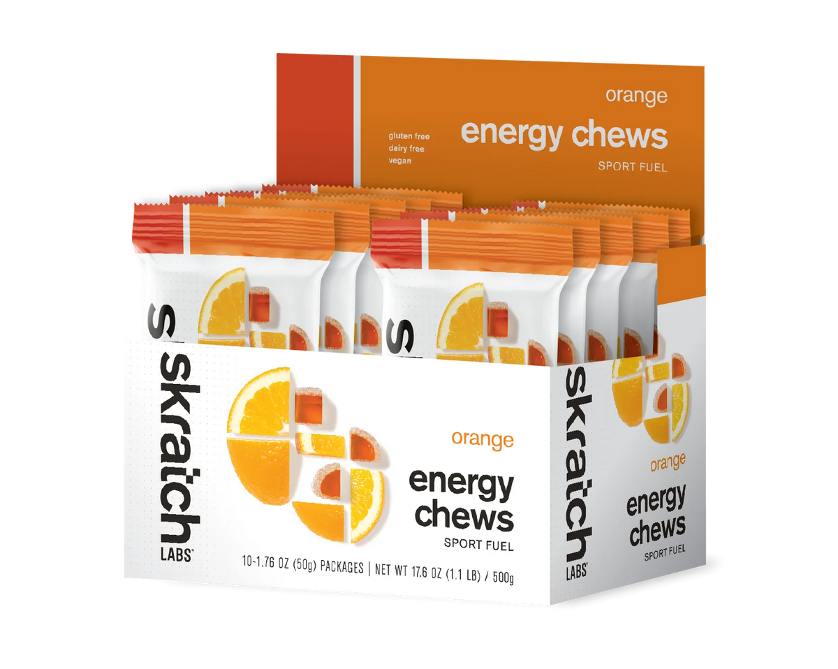 Skratch Labs Energy Chews Orange 50 g — Caja 10 piezas