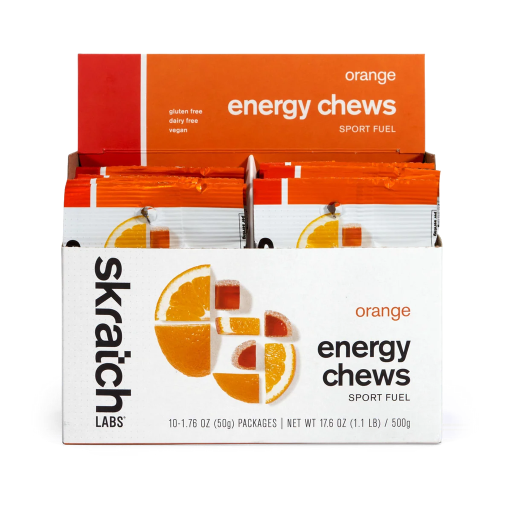 Skratch Labs Energy Chews Orange 50 g — Caja 10 piezas