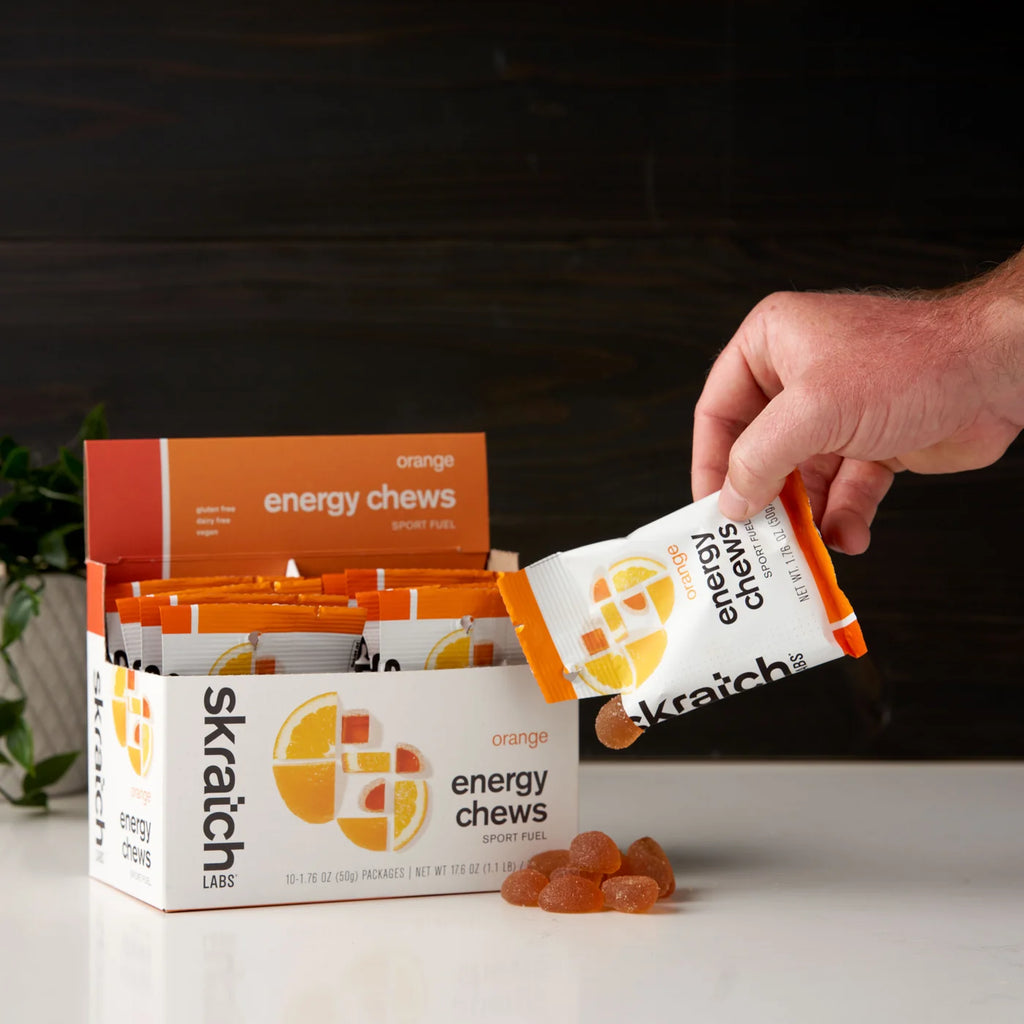 Skratch Labs Energy Chews Orange 50 g — Caja 10 piezas