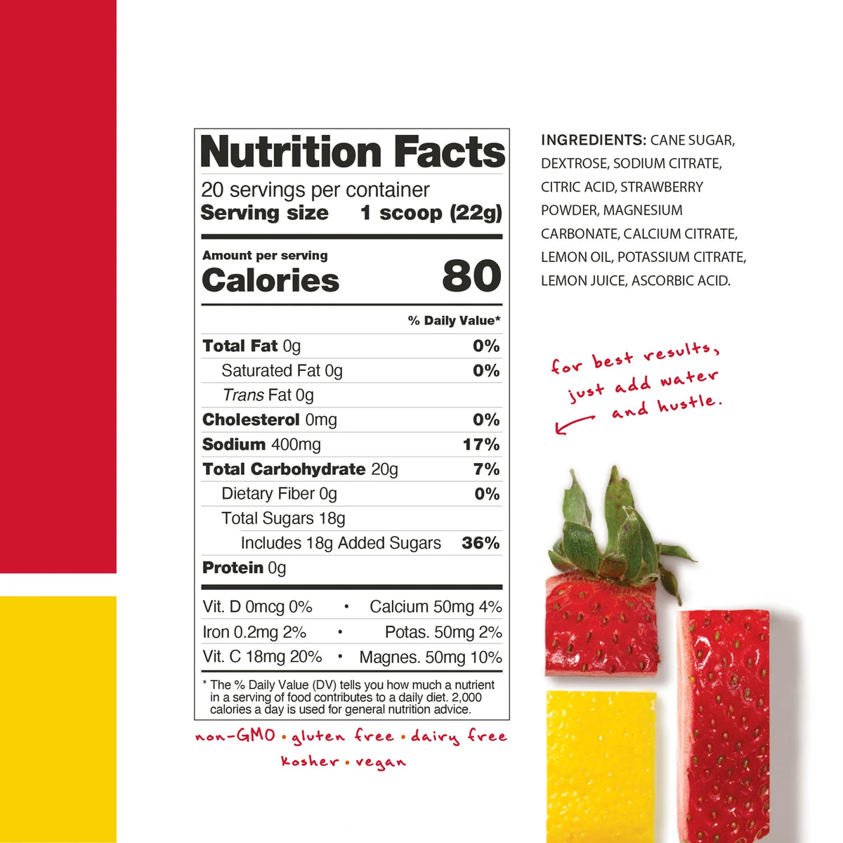 Skratch Labs Hydration Mix Strawberry Lemonade 22 g — Individual