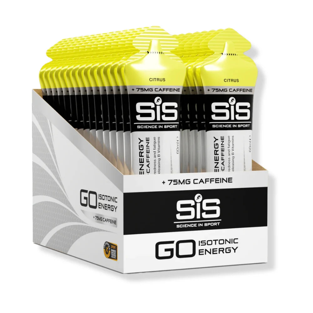 SiS GO Energy + Caffeine Gel Citrus – Caja 30 Geles