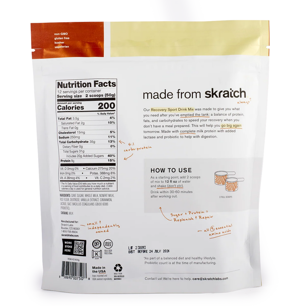 Skratch Labs Recovery Sport Drink Mix Horchata 600gr