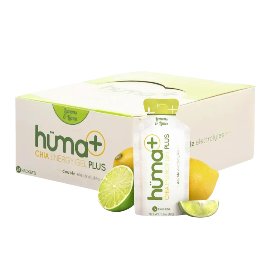 Huma Plus Chia Energy Gel Lemons & Limes 42 g — Caja 24 piezas