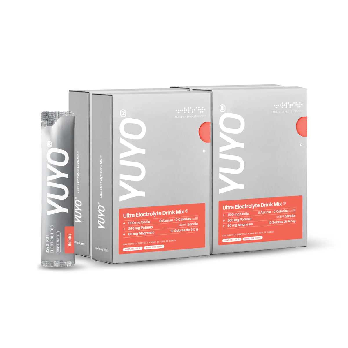 YUYO Ultra Electrolytes Sandía 4 Pack c/10 Sticks