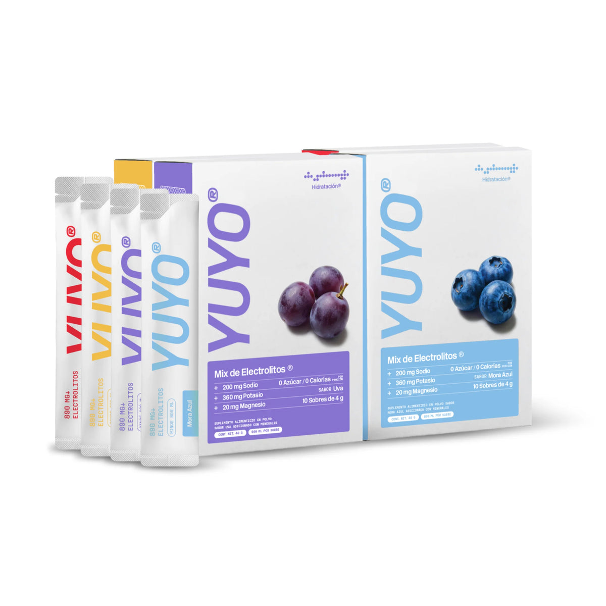 YUYO Daily Hydration Variado 4 Pack c/10 Sticks